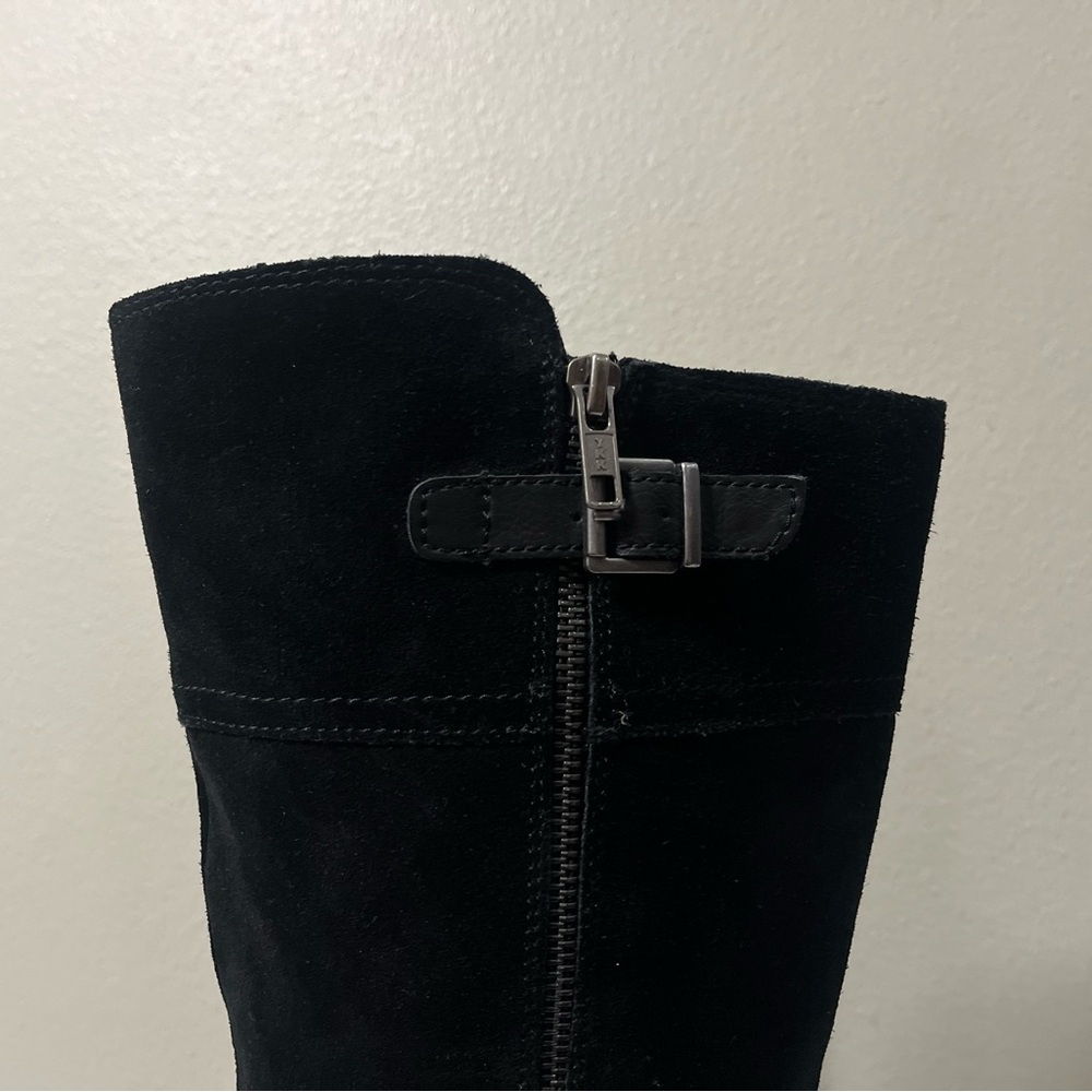 B.O.C Women's Shoes Austell Suede Almond Toe Knee High Riding Boot Black 8.5 - Picture 2 of 10